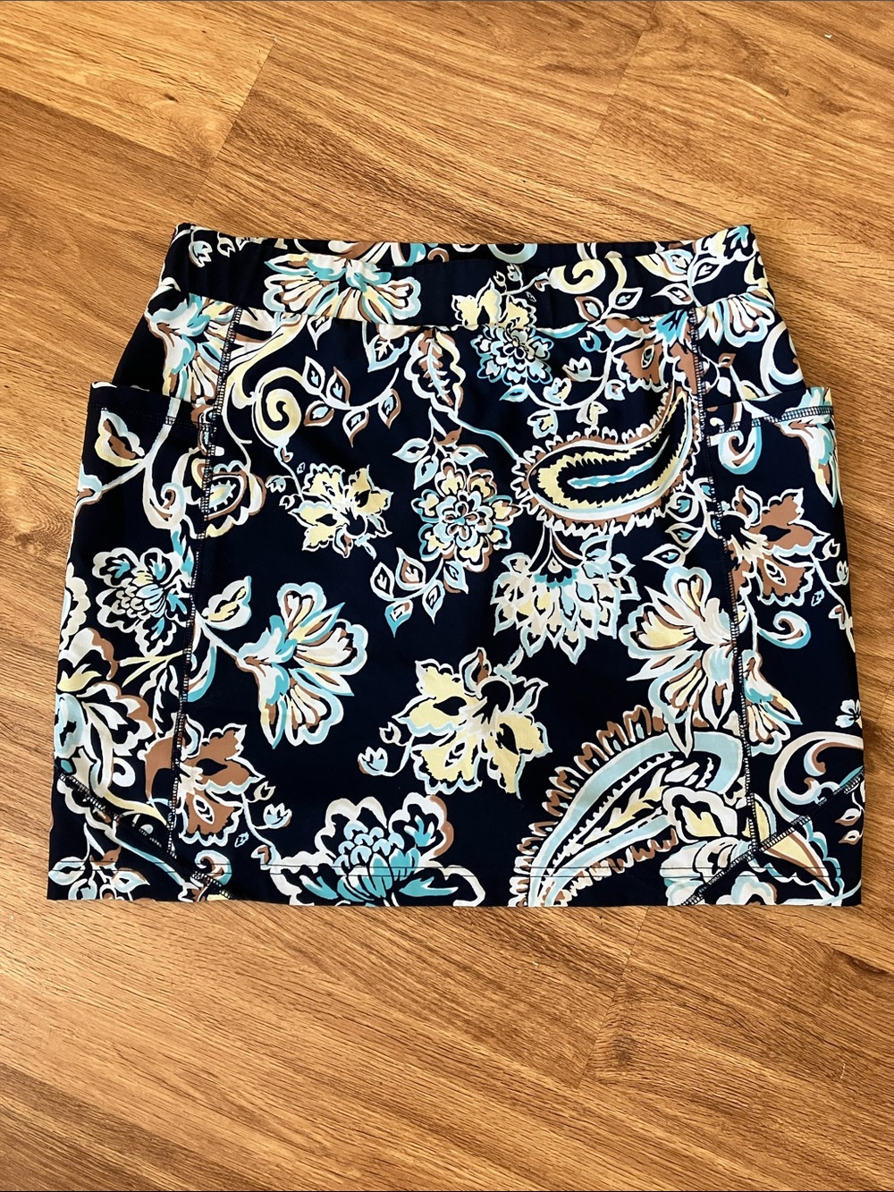 Chico's Paisley Floral Athleisure Skort, 10